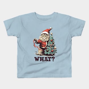 Funny Cat Christmas, What Cat trendy xmas Kids T-Shirt